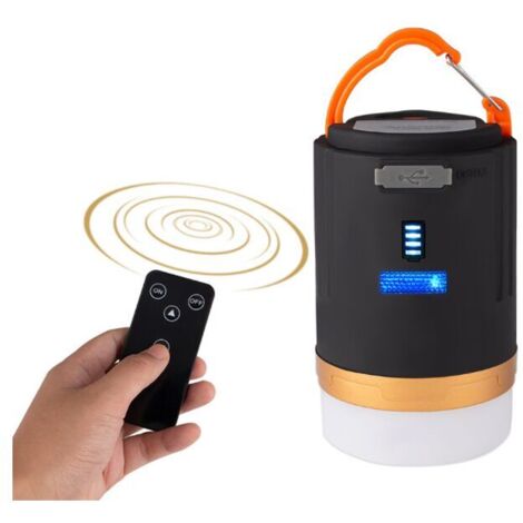 VURAHOME - Lanterne Camping LED, Télécommande de chargement USB 4800mAh Lampes Rechargeable avec 3 Modes d'Éclairage, Alimentation de Secours, Imperméable Lumières pour Tente, Camping, Pêche, Randonné