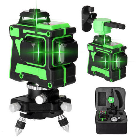 VURAHOME - Lignes horizontales verticales multifonctionnelles d'outil de niveau Laser 3D 12 lignes avec fonction d'auto-nivellement,de
