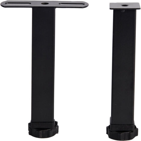 VURAHOME -Literie 2 Pied de Liaison métal 25 cm pour sommier métal pied de support de cadre de rangée pied de support de jambe de lit