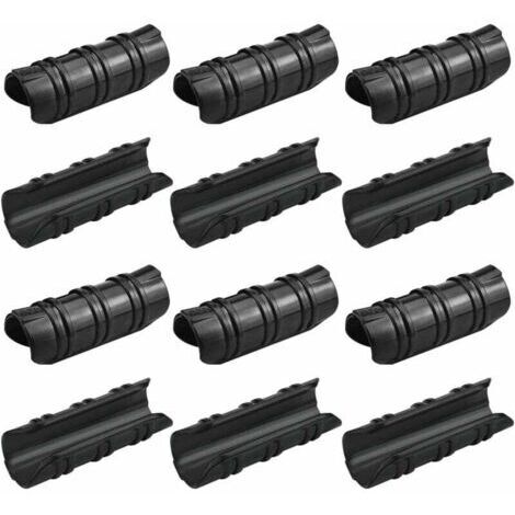 VURAHOME - Lot de 12 Clips de Serre 25mm, Résistance aux Températures Élevées, Fixation Bâche Serre, Faciles à Utiliser pour Fixation Serre, Bannière, Tuyau, Films - Noir