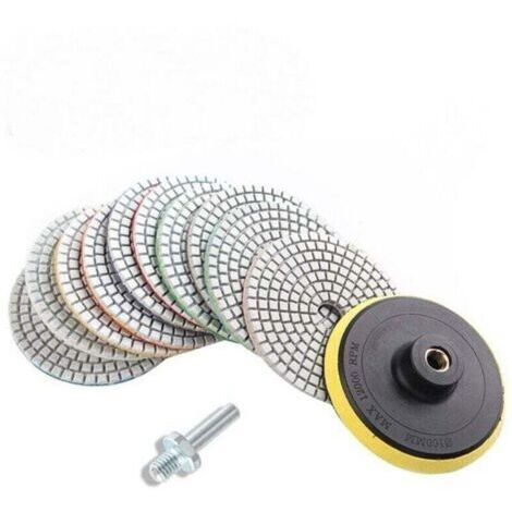 VURAHOME - Lot de 12 disques de polissage diamant 4' – Pour granit, marbre, béton – Haute résistance à l'usure – Vitesse de polissage rapide