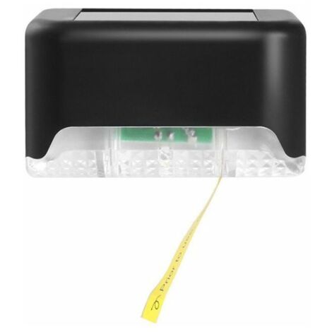 VURAHOME - Lot de 16 lampes solaires d'extérieur pour jardin, marchepieds solaires, lampes solaires LED étanches pour escaliers extérieurs, marches, clôture, cour, terrasse et allée (boîtier noir, lum