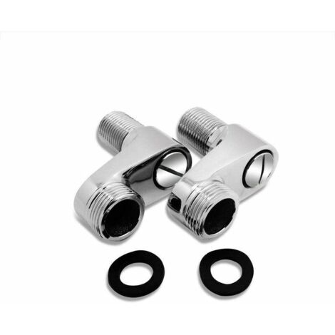 VURAHOME - Lot de 2 adaptateurs pour robinet de baignoire avec bras oscillant réglable 3/4", 1/2", robinet de douche à griffe, accessoires de mitigeur salle de bain en laiton massif