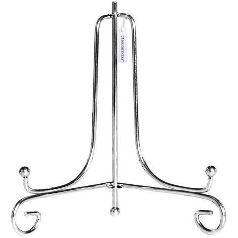 VURAHOME - Lot de 2 Argenté Métal chevalets Porte Assiette Présentoirs Décoratifs en pour Photo, Cadres pour Image, Livres de Cuisine, Assiettes décoratives, Tableaux et pièces d’Art,6 Pouces,