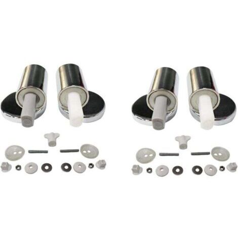 VURAHOME - Lot de 2 Kit de remplacement pour abattant WC traditionnel et contemporain avec charnières à fermeture douce à dégagement rapide, Charnières de fixation supérieure,de