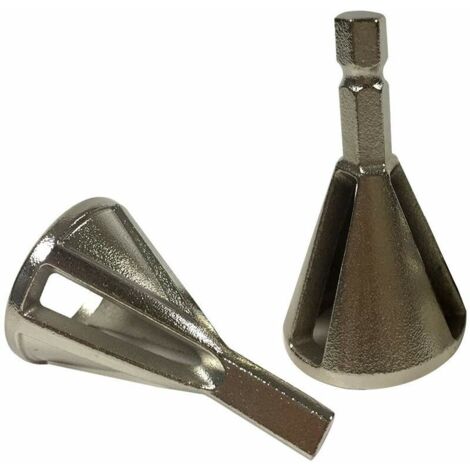 VURAHOME - Lot De 2 Outils D'Ébavurage En Acier Rapide Pour Perceuse Et Extracteur Endommagé - Compatible Avec Boulons De Taille 8-32 (Argent)