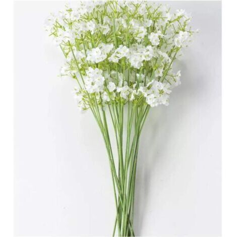 VURAHOME - Lot de 20 bouquets de fleurs de gypsophile, fleurs artificielles pour bébés, fausses fleurs en soie pour bouquet de mariée, fêtes de mariage, librairie, café, décoration DIY