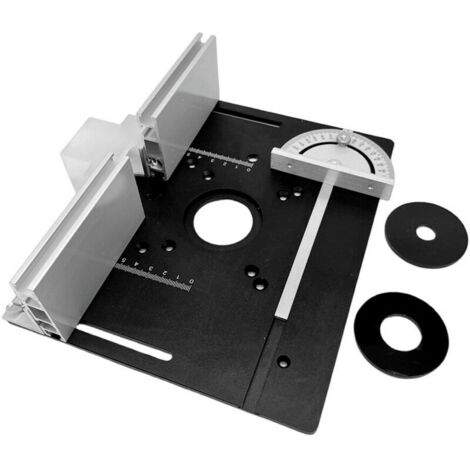 VURAHOME - Lot de 3 plaques d'insertion de table de toupie en alliage d'aluminium pour le fraisage du bois, planche à rabat, machine de découpe, outil auxiliaire de gravure, bancs de travail du bois (