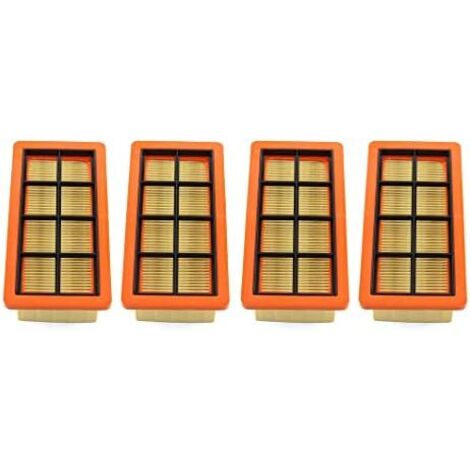 VURAHOME - Lot de 4 filtres pour Aspirateur Karcher 6.415-953.0 AD2 AD3 AD4 Plat Plissés Filtre, Accessoire pour les Aspirateurs
