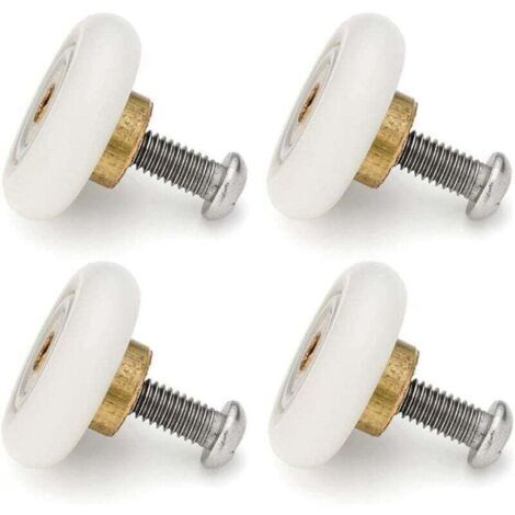 VURAHOME - Lot de 4 roulettes de rechange pour portes de douche coulissantes, diamètre 19 mm,de