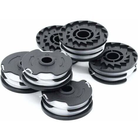 VURAHOME - Lot de 6 Bobines de Fil de Rechange pour Débroussailleuse sans Fil LIDL Parkside (PRTA 20-Li, PRT 550, PRT 300) - 1,6 mm, 2 x 4 m..