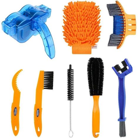 VURAHOME - Lot de 6 Outils de Nettoyage de vélo pour chaîne de vélo, Pneu, pignon et Taches de Coin – Compatible avec Tous Les vélos