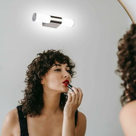 VURAHOME - Lumière de Miroir de LED Salle de Bain 12W 25cm Maquillage Avant Lampe de Miroir d'éclairage 6000K Blanc Froid Applique Murale Étanche pour Miroir de Salle de Bain Mur Miroir de Courtoisie