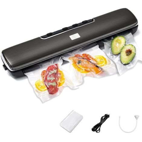VURAHOME - Machine Sous Vide Alimentaire, 6 en 1 Appareils de Mise Sous Vide, Mise Sous-Vide Pour Aliments, Viandes, Légumes, Fruits la Conservation, Inclus 15 Pcs Sac Sous Vide, Tuyau d'extraction de