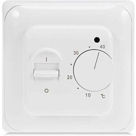 VURAHOME - Manuel Thermostat Chauffage au Sol Electrique avec sonde AC 220V 16A, Régulateur de Thermostat Plancher Chauffant Mécanique,de