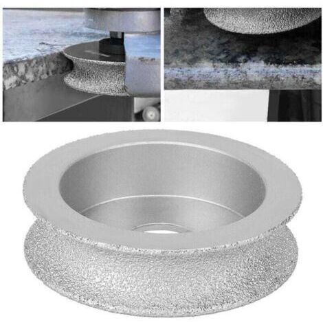 VURAHOME - Meule diamantée brasée, XU, Meule résistante à l'usure pour céramique, Verre, Granit, Pierre artificielle (meule concave 1,5) -