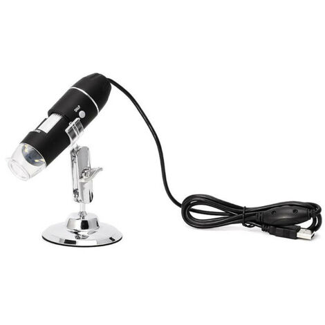 VURAHOME - Microscope portatif numérique USB 1600X pour la détection à main de vue industrielle avec loupe réglable à 8 lumières LED