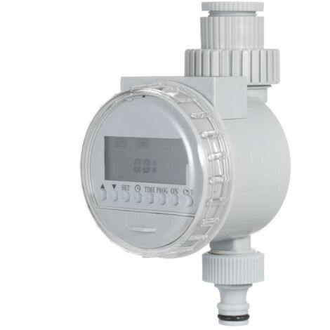 VURAHOME - Minuterie d'irrigation d'eau à énergie solaire Programmable électronique Minuterie de robinet de tuyau de contrôleur d'arrosage automatique avec écran LCD pour pelouse de jardin