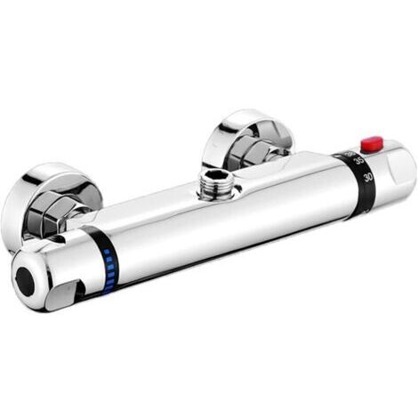 VURAHOME - Mitigeur douche thermostatique murale Mitigeur de Baignoire Chromé Robinet Mélangeur pour Salle de Bain
