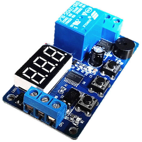 VURAHOME - Module de relais de retard DC 12V LED affichage minuterie de retard numérique PLC commutateur de contrôle de temps de retard 0.1s à 999mins réglable