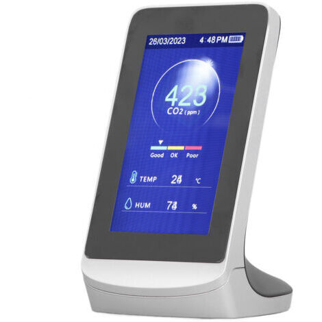 VURAHOME - Moniteur de qualité de l'air CO2 WiFi 3 en 1, testeur de dioxyde de carbone, humidité et température,de
