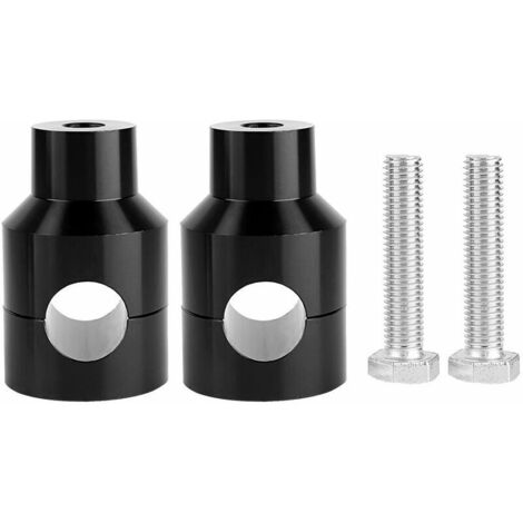 VURAHOME - Montant de guidon, paire de levage en alliage d'aluminium de riser 22mm pour modification de moto(Noir)