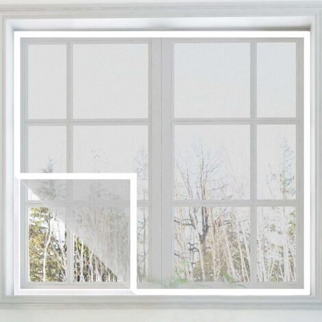 VURAHOME - Moustiquaire À Découper Soi-Même Sans Perçage - Avec Bande Velcro - 130 Cm X 150 Cm - Blanc
