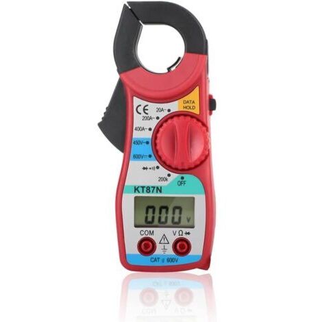 VURAHOME - Multimètre testeur pince ampèremétrique numérique, ampèremètre à pince, laboratoire DC/AC pour test de diode de capacité de tension test de fréquence de résistance
