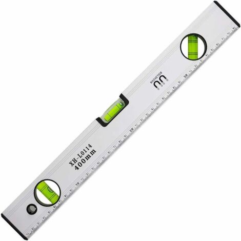 VURAHOME - Niveau à Bulle de 40 cm, Niveau Bulle Magnétique avec 3 Fioles Haute Visibilité Corps en Aluminium, Embouts Robustes pour horizontal vertical et 45 °, Précision +/- 0,5mm - Règle Intégrée