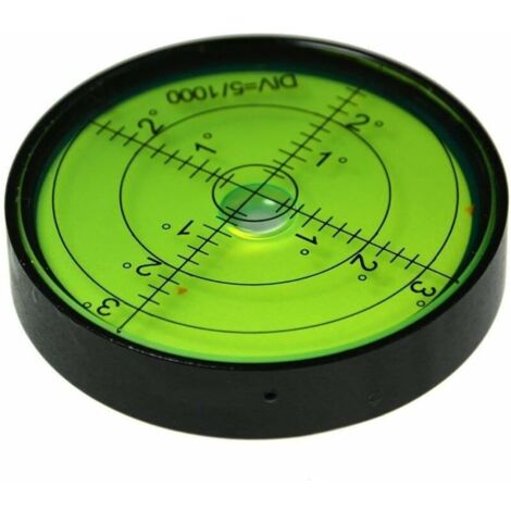VURAHOME - Niveau de surface rond à bulles horizontales de haute précision pour instruments d'arpentage et tribrachs, 60 mm, précision 15'/2