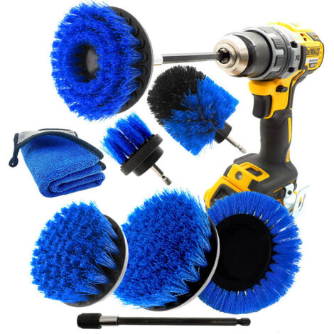 VURAHOME - Nouveau jeu de perceuse de fixation de brosse, brosse de forage de tournevis sans fil de fixation de brosse de 8 pièces, brosse de nettoyage de brosse de perceuse pour cuisine baignoire voi