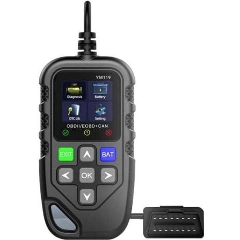 VURAHOME - OBD2 Scanner avec testeur de Batterie - Scanner OBD2 amélioré, XU, Lecteur de Code de véhicule pour vérifier Les lumières du Moteur, Scanner OBD II de Voiture -