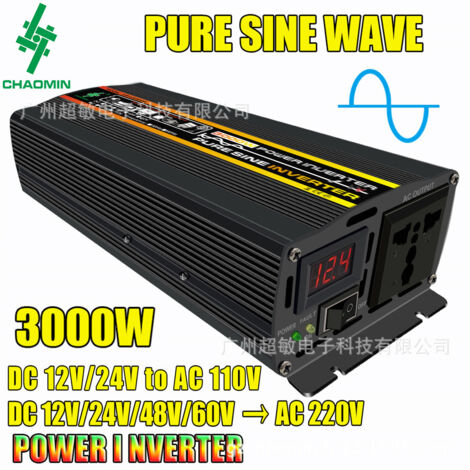 VURAHOME - Onduleur Convertisseur 500W-DC 12V à AC 220V Onduleur- Prise Utilisation universelle internationale de Courant Alternati-Avec affichage LED-Puissance de Pointe 300W transformateur de Tensio