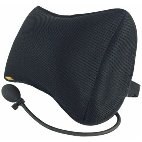 VURAHOME - Oreiller de dos portatif de coussin de soutien lombaire gonflable pour ordinateur/chaise de bureau, sige de voiture, fauteuil inclinable