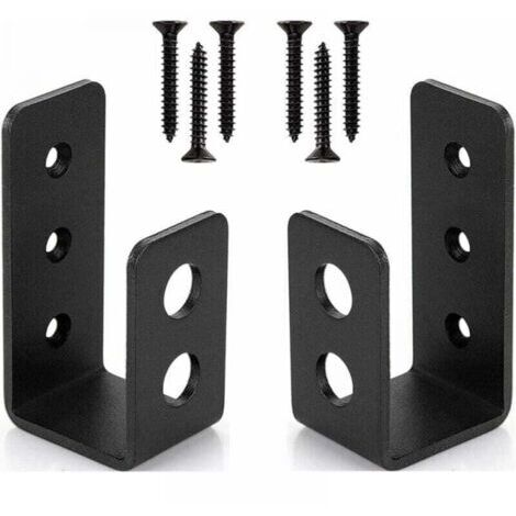 VURAHOME - Pack de de 2 supports de porte robustes en acier pour portes 2x4, XU, Barre de sécurité en U, produit qualité supérieure, durable et fiable, matériaux sélectionnés , satisfaction garantie -