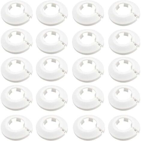 VURAHOME - Pack de de 20 cache-tuyaux de radiateur - , XU,Rosettes de protection - Destiné à cache-radiateurs - Blanc -