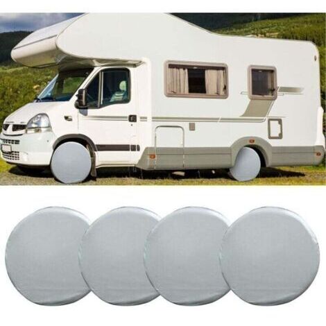 VURAHOME - Pack de de 4 Housses de Pneu, XU, Housses de Protection de Roue imperméables universelles pour Caravane, Remorque, Camping-Car, Voiture, Camion (27-29 Pouces)- -
