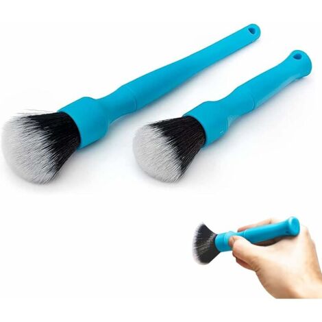 VURAHOME - Pinceau Detailing Auto, Pinceaux Nettoyage Voitures, Automatique de Voiture Détail Brosse pour Moteur,Tabau de Bord,Bouches DaérationIntérieur, 2 Pcs Bu