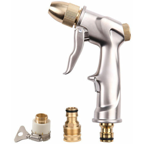 VURAHOME - Pistolet d'arrosage de Tuyau de Jardin avec buse en Laiton, pulvérisateur d'arrosage à Main en Alliage de Zinc à Haute Pression pour Lavage de Voiture/arrosage de pelouse