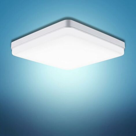 VURAHOME - Plafonnier LED Carré 12W, Luminaire Plafond,Éclairage Intérieur, Lampe Lumiere Moderne pour Salle De Bain, Salon, Cuisine, Chambr à Coucher, Couloir, Salle à Manger, Balcon, Garage [Classe 
