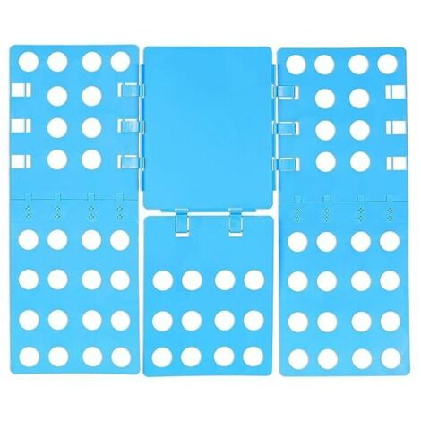 VURAHOME - Planche à plier vêtements 3 ème génération 68 x 57 plieuse chemises plieur t-shirts flip flop, Bleu,