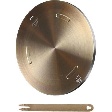 VURAHOME - Plaque diffuseur de chaleur 28 cm en acier inoxydable pour plaque de cuisson électrique à gaz en verre plaque convertisseur de plaque de cuisson à induction avec poignée