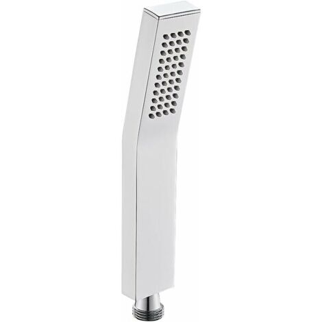 VURAHOME - Pommeau de douche à main en laiton Pommeau de douche carré haute pression d'eau Pommeau de douche à fonction unique de luxe Pommeau de douche en silicone Finition chromée   Blanc