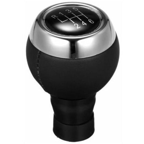 VURAHOME - Pommeau De Levier De Vitesse De Voiture Mini Cooper, Noir 6 Vitesses (Engrenage R En Haut A Gauche)