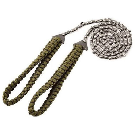 VURAHOME - Portatif Tronçonneuse Scie à Main avec poignées de Corde Parachute Multifonction Trousse en Nylon, Câble Scie pour la Survie Gear, Le Camping, la Chasse，Lilaris
