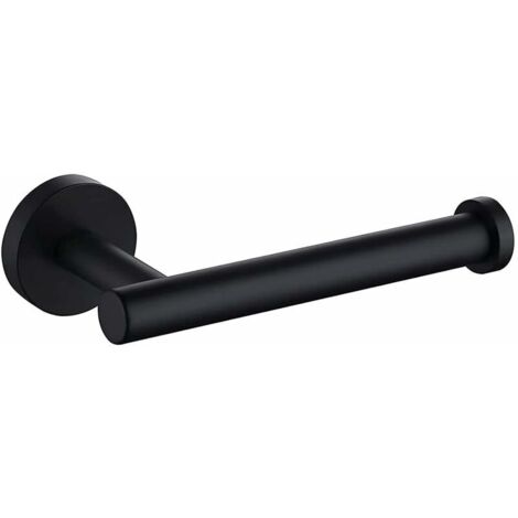 VURAHOME - Porte-Papier hygiénique pour Salle de Bain 304 en Acier Inoxydable antirouille Porte-Rouleau de Papier Toilette Distributeur de Support Mural - Noir 9.1  5.5  16CM GrooFoo