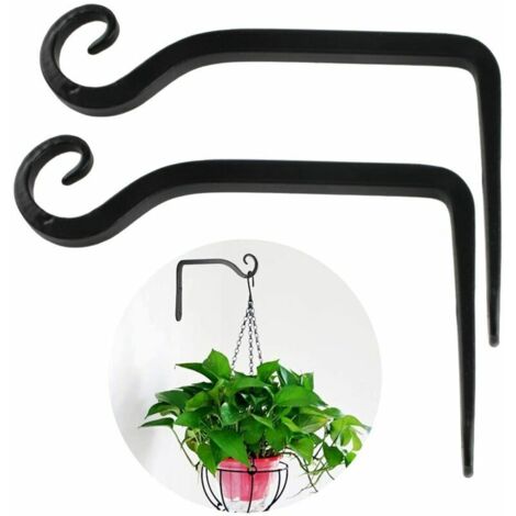 VURAHOME - Porte-plante porte-fleur suspendu crochet mural en fer crochet de support mural suspendu pour planteurs suspendus nichoirs lanterne carillons éoliens appliques murales, style 1