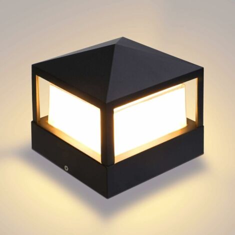 VURAHOME - Post Light Pilier Porte Lumière Extérieure Pilier Lumière Villa IP65 Étanche En Aluminium Jardin Paysage Pelouse Porte Clôture Entrée Lumière Blanc Chaud