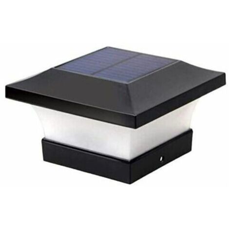 VURAHOME -Poteau Solaire Lampes solaires, Poteau Solaire Poteau Solaire Lampe Pilier Solaire Lampe Colonne extérieure étanche Lampe Solaire LED pour poteaux en Bois, terrasse, Patio, clture(lumière ch