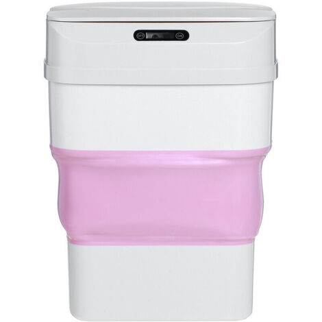 VURAHOME -Poubelle Automatique Pliable Poubelle à Capteur Intelligent Poubelle De Cuisine De Bureau Rose